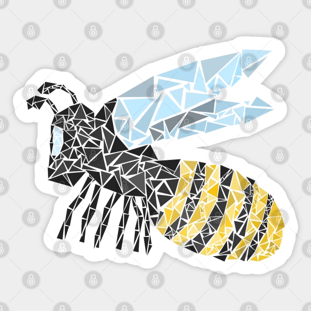 Geometric Bee Sticker by Geometrico22